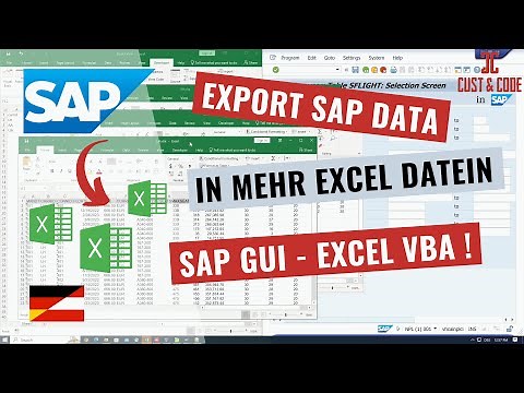 Export von SAP-Daten in verschiedene Excel-Dateien mit SAP GUI Scripting & Excel Macro VBA [deutsch]