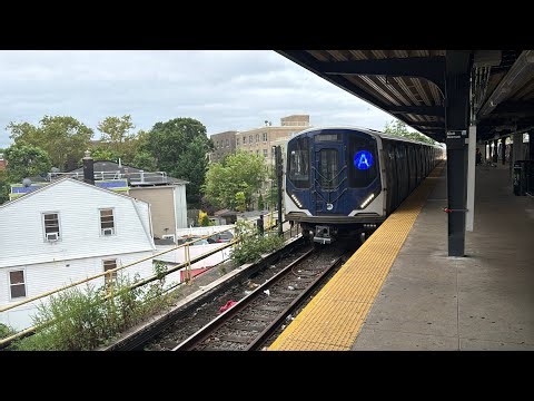 Far Rockaway-Mott Ave R211A A Train Arriving Far Rockaway-Mott Ave Station!