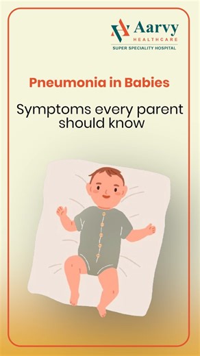 Aarvy Healthcare on Instagram: "Pneumonia in Babies: Act Early, Breathe Easy Fast breathing, chest retractions, fever, poor feeding, or constant cough in babies can be warning signs of pneumonia. Early diagnosis and timely treatment can save lives. If your baby shows any of these symptoms, don’t wait — consult a pediatric specialist immediately. 📍 Aarvy Healthcare, Sector-90, Gurugram, Haryana – 122505 📞 Book an appointment: +91 62 62 800 800 🌐 www.aarvyhealthcare.com #PneumoniaInBabies #Chil