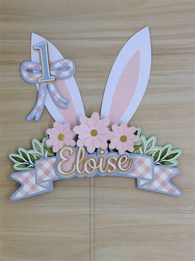 Custom Easter Bunny Cake Topper - Etsy UK