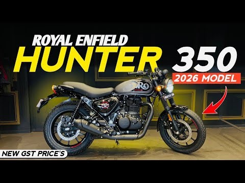 Updated✅ Royal Enfield Hunter 350 Dapper Grey 2026 New Model GST Price Mileage All Details