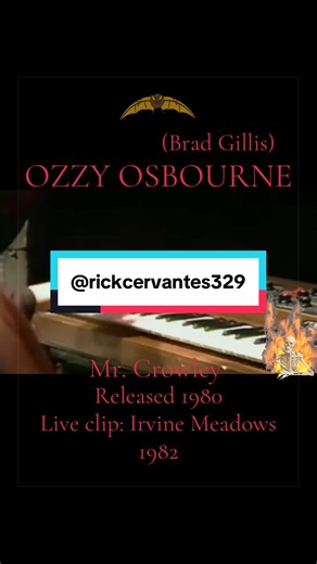 Ozzy/Mr. Crowley (1980) Blizzard of Ozz! I DO NOT OWN THE RIGHTS TO THIS SONG OR ITS VIDEO IT IS INTENDED FOR ENTERTAINMENT PURPOSES ONLY! #ozzyosbourne #mrcrowley