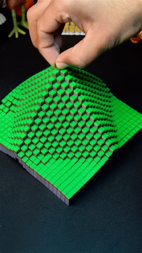 Darshan Patel | 3D-Printed Minecraft Flexigrid Fidget Toy. 📁File: Makerworld 🖨️Printer: @bambulab_official A1 AMS Filament: @esun3dprinting PLA+ Green,... | Instagram