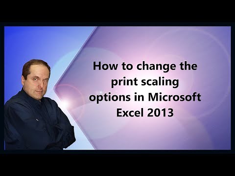 How to change the print scaling options in Microsoft Excel 2013