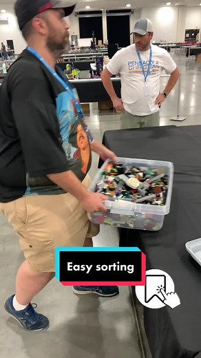Inexpensive sorting machine. I’ll definitely be making one of these for myself. #lego #roadto50k #beardedbuildersguild #brickworld #brickworldmichigan #sorting