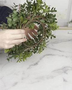 Boxwood Wreath, Candle Ring, Holiday Wall Decor, Rustic Door Wreath, Natural Wreath, Holiday Decor Wreath Outdoor, Faux Greenery - Etsy
