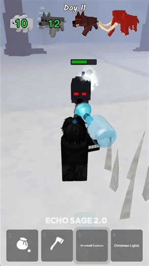 New Snow Canon Vs Animals In 99 Nights Roblox ||