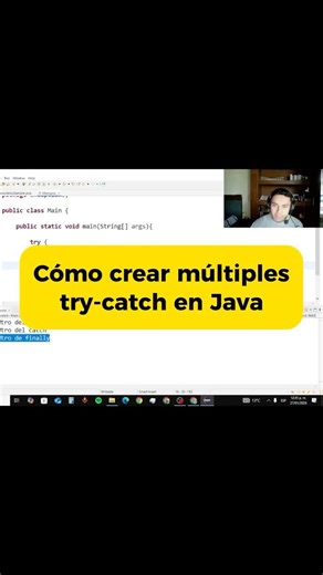 Cómo anidar try-catch en Java