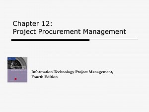Chapter 12: Project Procurement Management - SlideServe