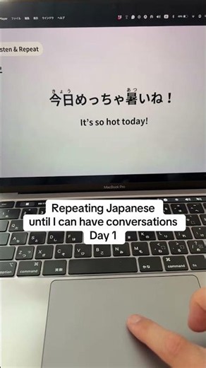 Repeating Japanese until I can have conversations | Day 1
