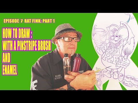 HOW TO DRAW A RAT FINK With a pinstripe brush and 1Shot Enamel
