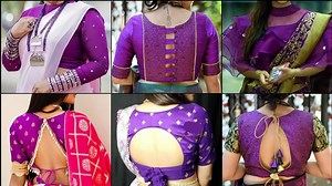1.2K views · 49 reactions | Purple Wale Blouse Front And Back Patterns/Purple Color ka Blouse Design Stylish/New Blouse Design | Beautiful Trends | Facebook