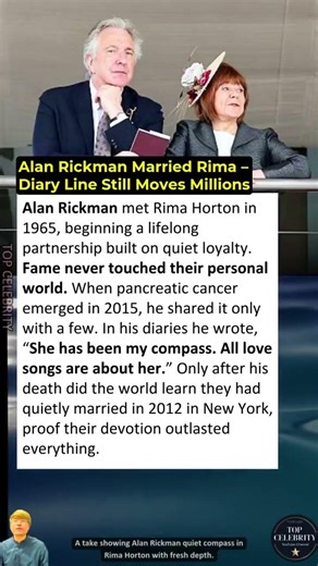 Alan Rickman Married Rima – Diary Line Still Moves Millions