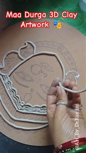 Maa Durga 3D Clay Artwork Tutorial Part-1 #artbydrranjini #artclass #indiaart