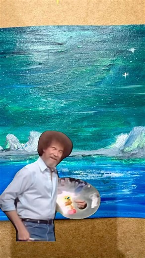 When Bob Ross Continues My Painting 🎨😜😜