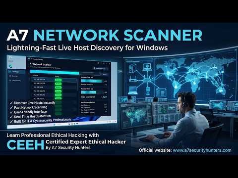 A7 Network Scanner 2026 | Fast Live Host Discovery Tool for Windows | CEEH Certification