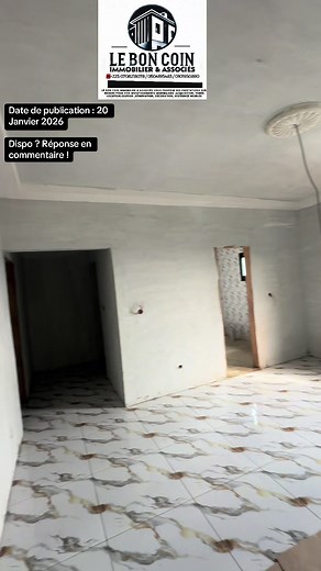 À louer ( disponible) Appartement de 02 pièces au 4ᵉ étage d’une nouvelle construction, avec 02 salles de bain, situé à Yopougon Niangon Lokoua après l’hôpital. Disponible fin janvier. Loyer : 90 000 FCFA Intéressé(e) ? Contactez-nous dès maintenant pour plus d'informations ou pour organiser une visite ! ☎️• Téléphone : 05 04 19 54 83 ☎️• WhatsApp : 07 08 21 80 78 ☎️• Autre numéro : 01 01 95 08 90 Rejoignez-nous sur Telegram pour plus d'offres : https://t.me/le_bon_coin_immobilier