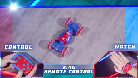 Spider Remote Control Car for Boys, 2.4GHz 4WD Gesture Sensing Rc Stunt Car with Lights Music - Birthday Gifts for Girls,360°Rotate Transform Drift Rc Cars for Boys Age 6-12