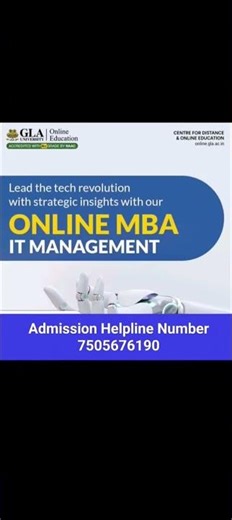 Online MBA in IT Management from GLA University – Admission Open #globaluniversitysystems #online