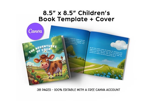 Canva Children’s Book Template — Editable 8.5x8.5 KDP Interior for Amazon Publishing - Etsy