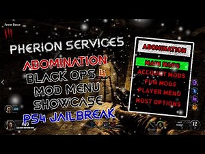 BLACK OPS 4 Pherion Service Abomination Mod Menu Showcase [PS4 JAILBREAK] (2025)