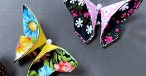 Adorable Fabric Butterflies From Fabric Scraps