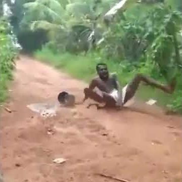 A man's dick bitten by a snake (cobra)
