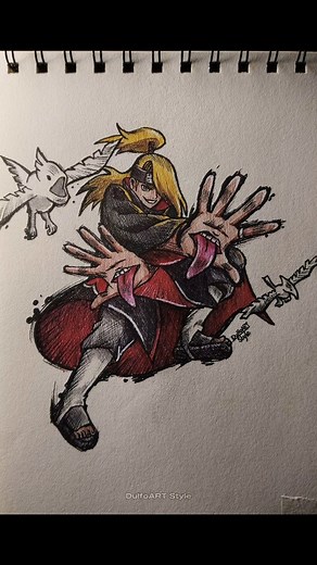 25K views · 3K reactions | Deidara, speed drawing #narutoshippuden #deidara #anime #drawing #art #animeart #animedrawing #sketch #fyp #reels #draw #foryoupageシ #foryou | Dulfo-ART Style | Facebook