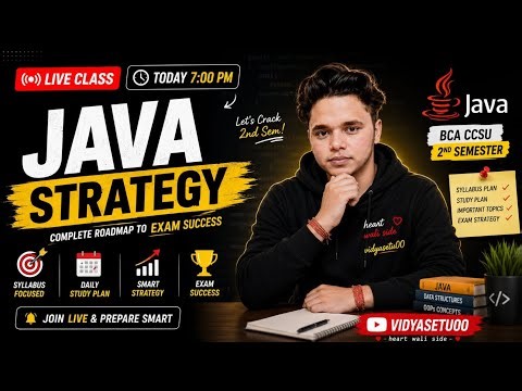 BCA CCSU JAVA Strategy Class ⚡ | 2nd Semester Exam Preparation