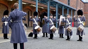 David was in Victoria Barracks yesterday to see the The Corps of Drums of the 1st Battalion Coldstream Guards on their first day back on Public Duties, after a tour of duty in the Falkland Islands. Combined with the 1st Battalion Grenadier Guards Corps of Drums they were providing musical support for the Windsor Castle Guard Photographer: David Whitecross | Changing-Guard