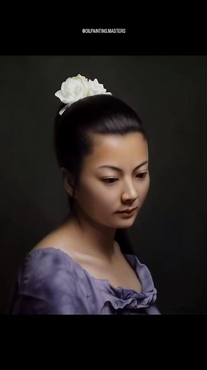 4.3K views · 132 reactions | This oil painting captures a serene and introspective moment with masterful realism. The artist's attention to detail is evident in the delicate rendering of the subject’s skin, soft shadows, and the natural flow of her hair. The muted color palette enhances the elegance of the composition, evoking a timeless, classical feel. Painting by Zhang Qing #oilpainting #oil #oilpaintings #oiloncanvas #oilpaint | LE MINH ART | Facebook