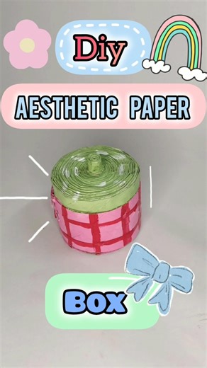 DIY💗 Super!!🌸 Easy and Cute 🌈🎀Storage Box made from empty tape roll✨|Must give it a try😍#trending