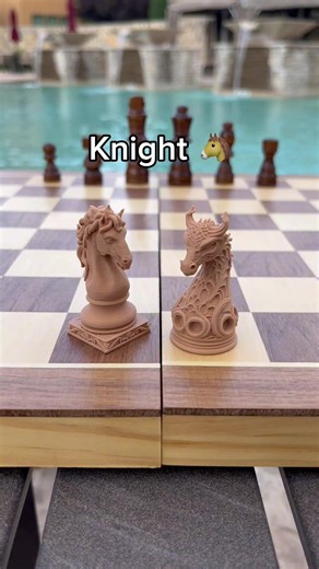 Which do you prefer? Drago VS Baroque chess pieces • Baroque refers to a highly ornate, dramatic, and elaborate style of art, architecture, and music that flourished in Europe from the early 17th to the mid-18th century. • The full 32 piece Baroque Chess Set and 32 piece Drago Chess Set can be seen on my website. Link in bio! Or comment “Baroque” or “Drago” and I’ll dm you the details! • #chess #baroque #chesslife #asmr #chesspiece