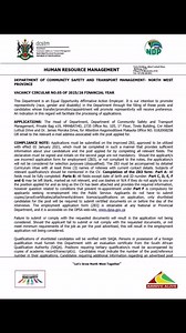 5.2K views | North West Department of Community Safety and Transport...