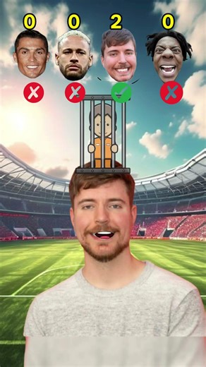 Ronaldo vs Neymar Jr vs MrBeast vs IShowSpeed - MrBeast Asks🤩⚽