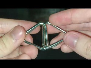 Metal Double Triangular-Ring Wire Puzzle | Solve And Reset #71