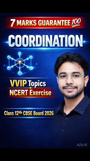 AjSciX | 🎯 Coordination Compounds = 7 Marks Confirmed Topic This chapter covers: • IUPAC Nomenclature • Valence Bond Theory (VBT) • Crystal Field... | Instagram
