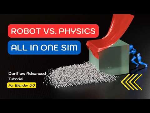 DORIFLOW ADVANCED TUTORIAL | MULTI-PHYSICS STRESS TEST (Robot vs. Cloth, Grains, and Rigid Bodies)