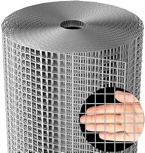 Amagabeli Hardware Cloth 1/4 inch 36 inch x 50ft Chicken Wire 23 Gauge Galvanized Weld Wire Mesh Roll Fencing Garden Netting for Poultry Rabbit Snake Gopher Cage Raised Bed Vegetable Tree Bird Quail