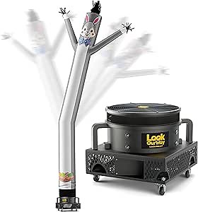 LookOurWay Air Dancers Wacky Waving Inflatable Tube Man Set - 20 Feet Tall Inflatable Dancing Man with Blower for Business Advertising - Spring Holiday