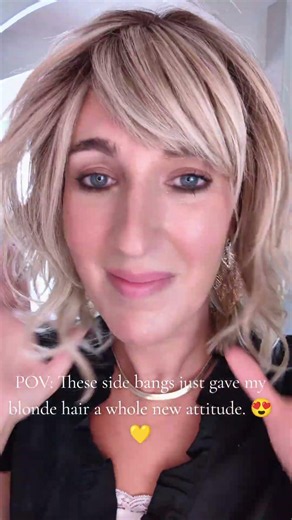 POV: These side bangs just gave my blonde hair a whole new attitude. 😍💛