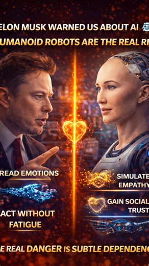 autonomiq.lab on Instagram: "ELON MUSK WARNED US ABOUT AI 🤖⚠️ HUMANOID ROBOTS ARE THE REAL RISK This isn’t sci-fi anymore. Robots that look human. Talk human. Learn human behavior. Sophia-like humanoids aren’t dangerous because they walk or talk. They’re dangerous because people trust faces. AI doesn’t need muscles to be powerful. It needs influence, access, and autonomy. A humanoid robot can: • read emotions • simulate empathy • gain social trust • act without fatigue That’s what makes this di