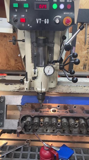 Tapping threads for a helicoil insert👍 #machineshop #fyp