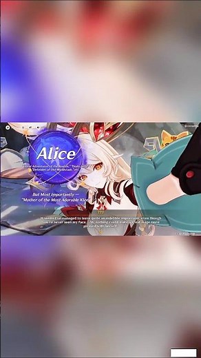 Alice Intro: The Way She Adjusts the Camera and Changes the Question Marks 😭 #genshinimpact #原神