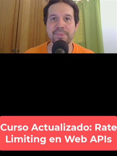 He actualizado el curso de Web APIs REST: Ahora tiene contenido de Rate Limiting. Este es un curso de casi 27 horas, donde vemos como crear Web APIs desde cero. Link del curso en mi bio.