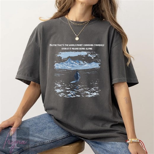Choose Yourself Penguin Shirt, Inspirational Quote T-shirt, Introvert Aesthetic Graphic Tee, Self Love Motivation Shirt - Etsy