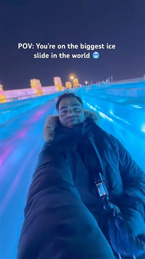 World’s Longest Ice Slide Experience ❄️