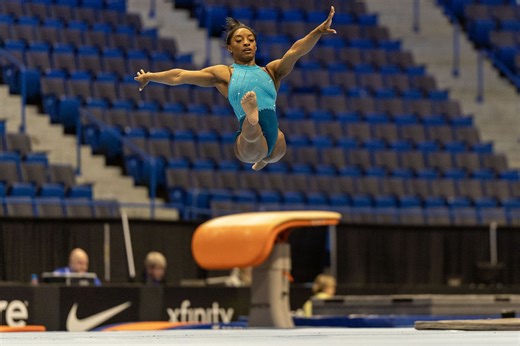 "First day back"- Simone Biles resumes training at World Champions Center after record-breaking Paris Olympics campaign