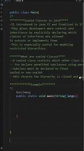 Sealed Class #coding #javaprogramming #computerscience #javalanguage #javaee #java #springplatform