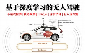 【基于深度学习的无人驾驶实战教程】看完直接拿下年薪50w的自动驾驶算法工程师Offer！车道线检测、驾驶轨迹预测、多模态3D、深度估计、行人重识别等一口气学完！_哔哩哔哩_bilibili